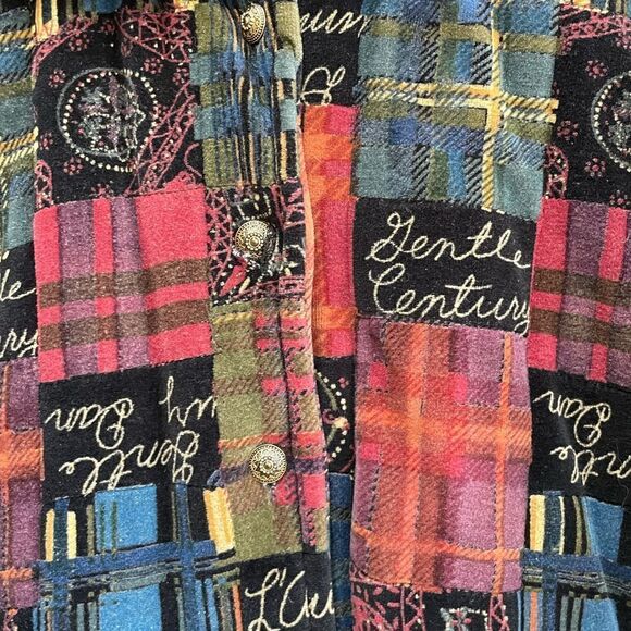 VINTAGE KAR-A-VAN BOHO PATCHWORK VELVETEEN JACKET‎ - Picture 4 of 6